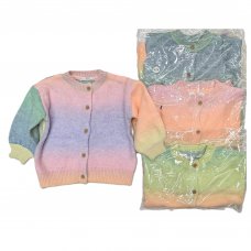 NTX005: Girls Knitted Rainbow Cardigan (2-7 Years)